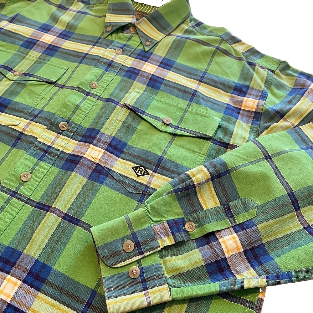 Roper Long Sleeve Western Shirt Mens M Multicolor Plaid  Rodeo VTG Americana
